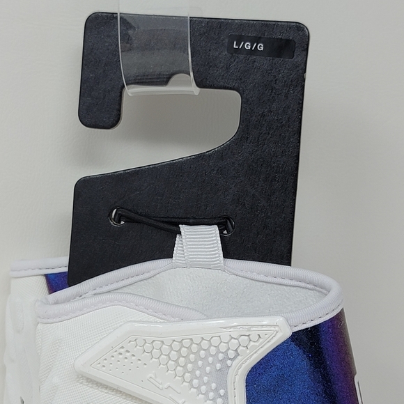 NIKE Vapor Jet 7.0 Receiver Football Gloves White Silver Blue Unisex Size L New - Picture 4 of 7